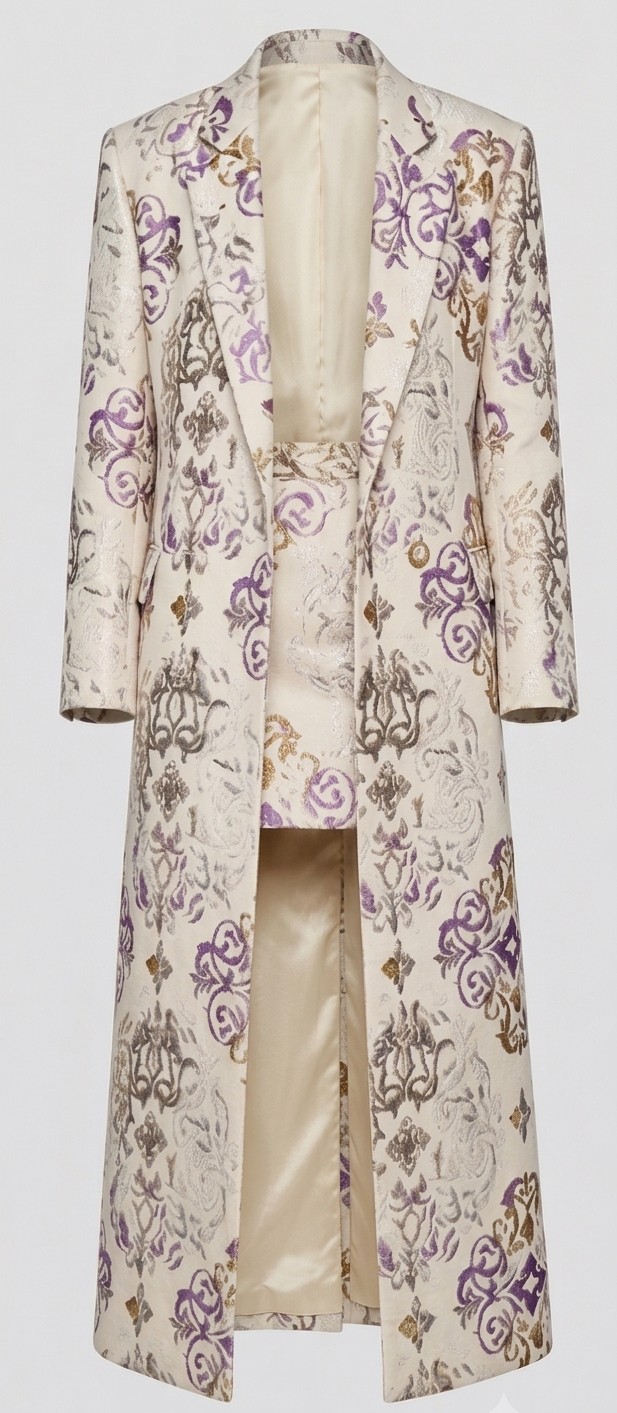 [PEAK BEHIND THE CURTAIN] Maxi Blazer Coat & mini skirt